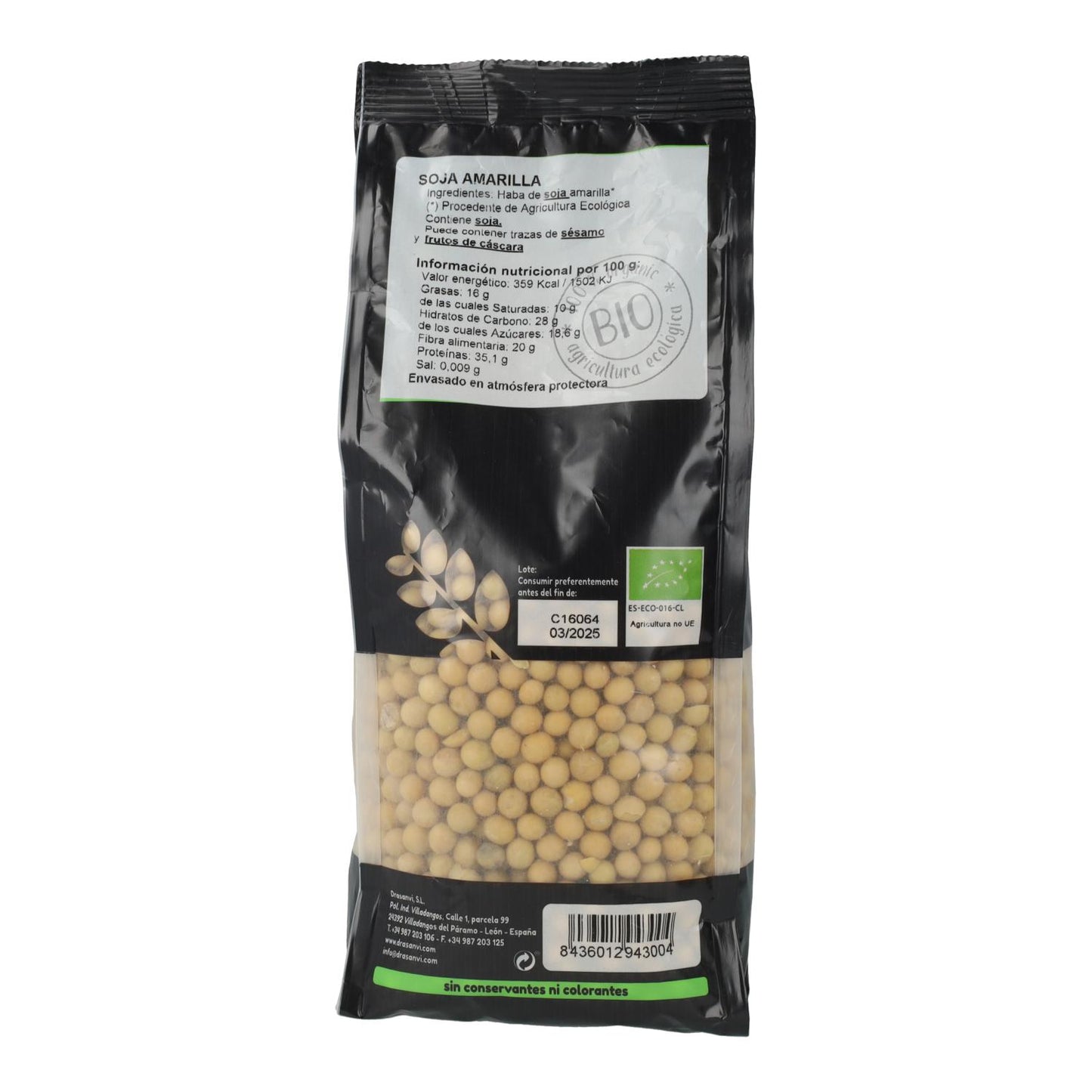 Soja amarela biológica Ecosana 500 g