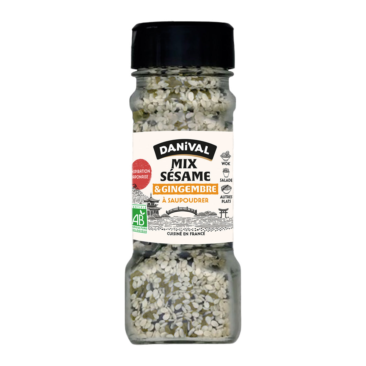 Tempero biológico de sésamo e gengibre Danival 45 g