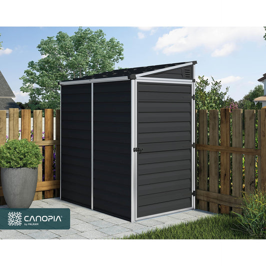 Pent Garden Shed 177x117 cm Cinza Escuro