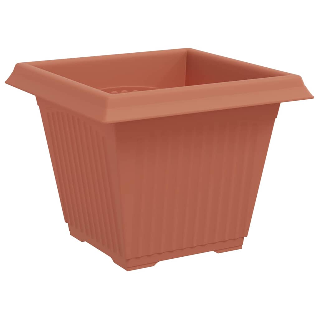 Macetas 6 Uds. Rojo Ladrillo Plástico_5