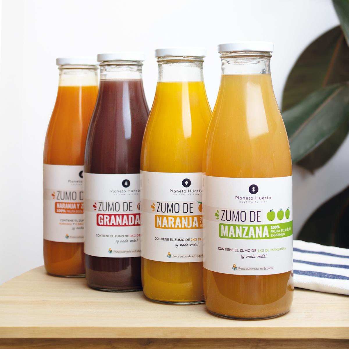 Pack 6x Zumo de Naranja 100% fruta exprimida Eco Planeta Huerto 750ml