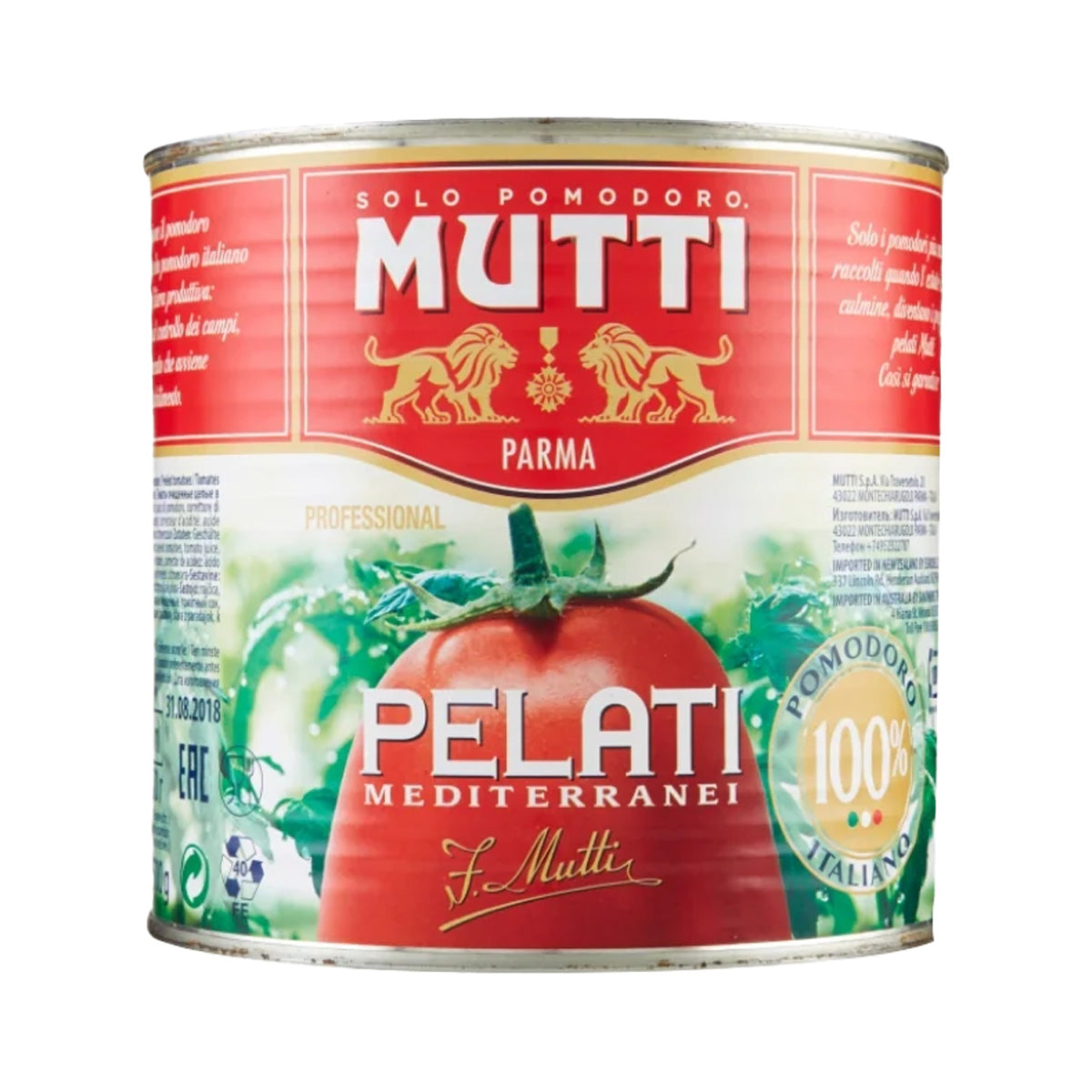 Mutti Italian Hospitality Tomates Pelados 2,5 Kg