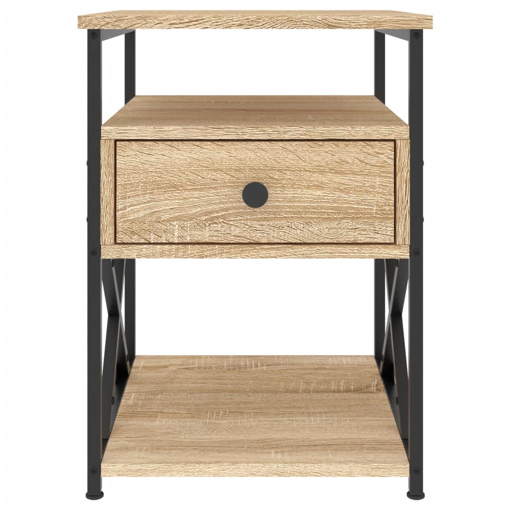 Mesitas Noche 2 Uds Madera Ingeniería Roble Sonoma 40x42x55 Cm_4