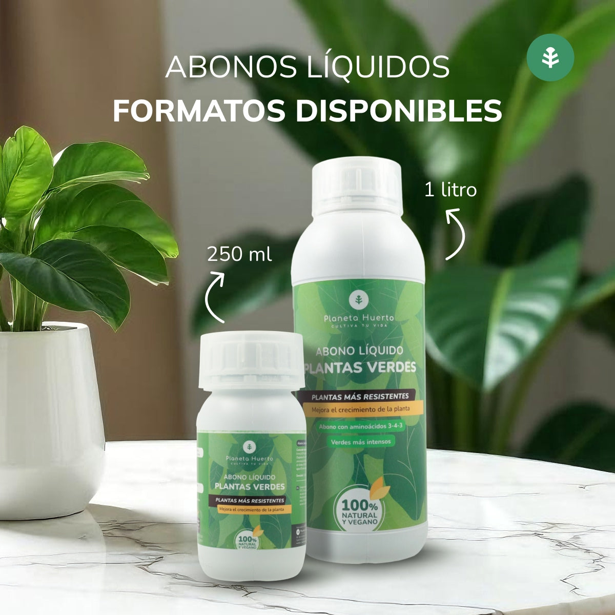 Fertilizante Líquido Planeta Huerto para Plantas Verdes 250 ml