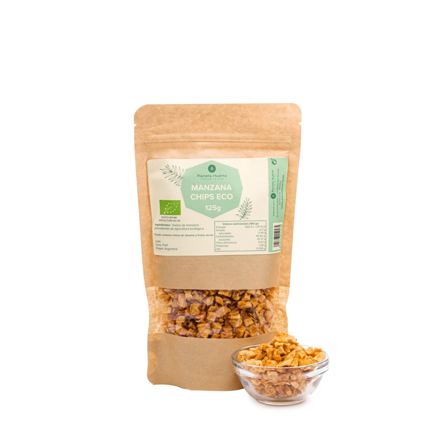 Chips de maçã ECO Planeta Huerto 125 g