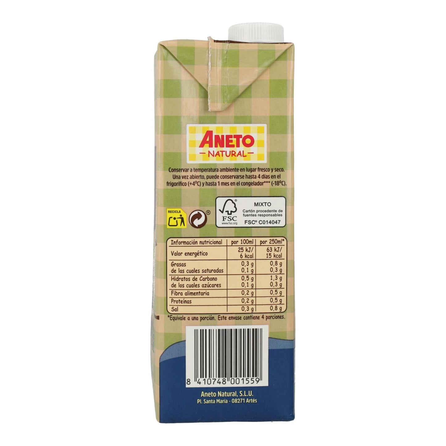 Caldo de legumes natural macio Eco Aneto 1L