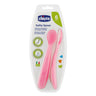 Colher de silicone Chicco 6m+ 2 unidades rosa