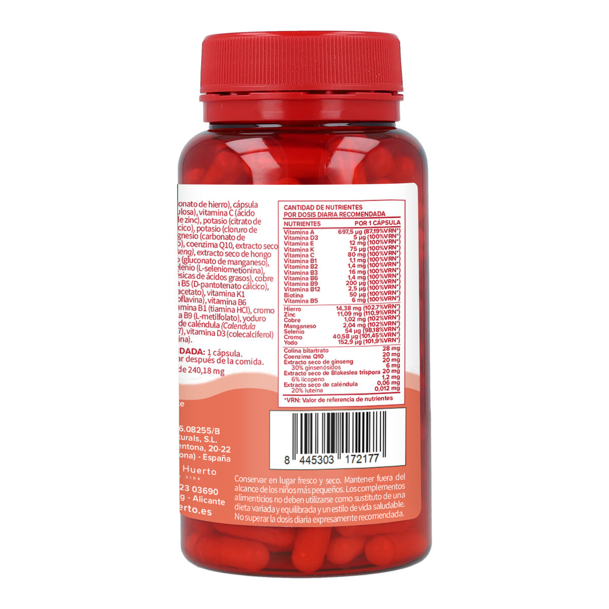 Complexo Multivitamínico Planeta Huerto 60 Cápsulas