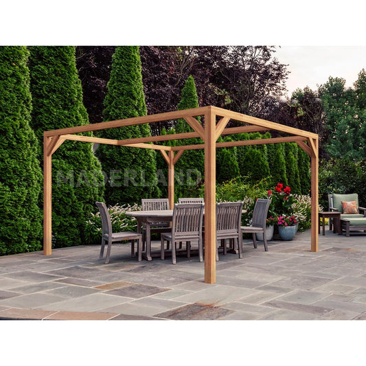 Pérgola em madeira laminada Tarragona 250x250cm Maderland