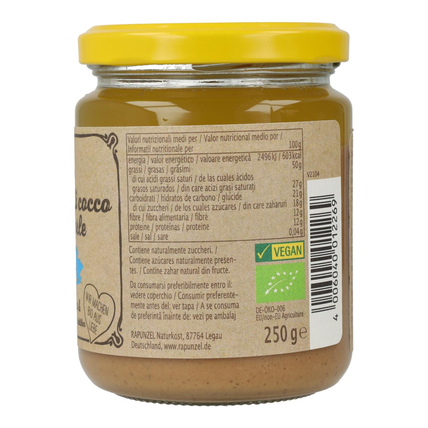 Creme de Amêndoa e Coco Rapunzel 250gr