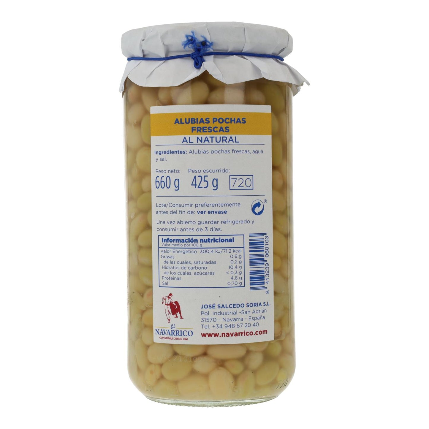 Feijão Fresco El Navarrico Frasco de 720 ml