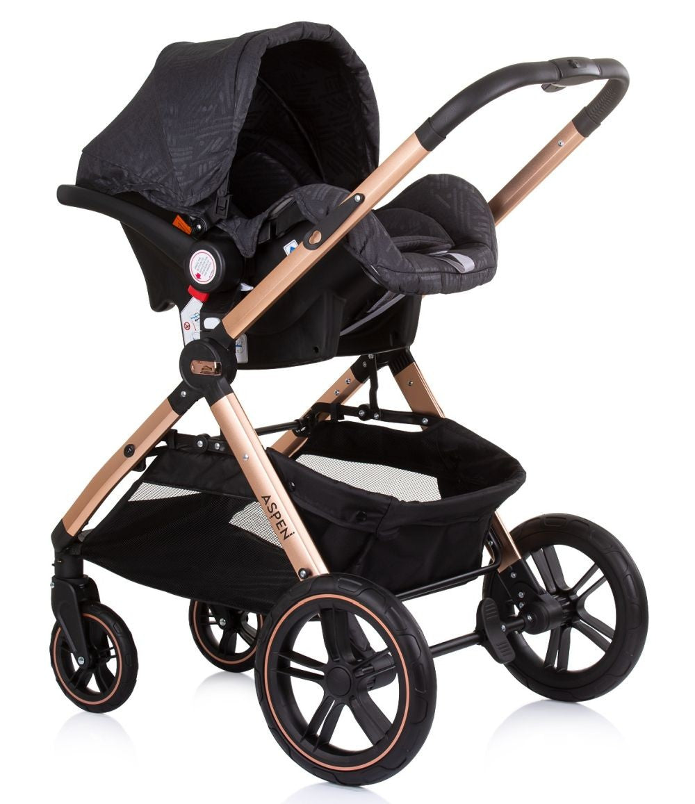 Carrito De Bebé Trío Convertible Aspen Hasta 22 Kg Ebony_4