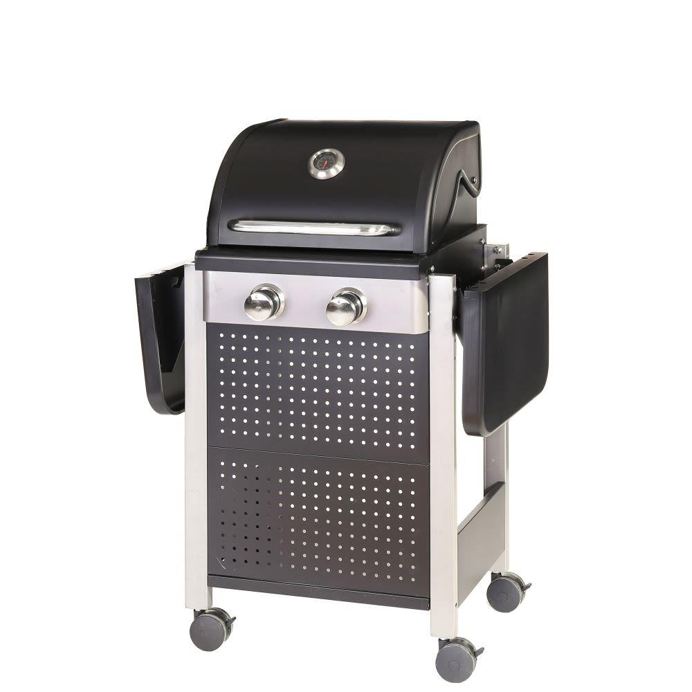 Grelhador a gás Birgitt 2 queimadores em aço 52 x 116 x 110 cm Ldk Garden