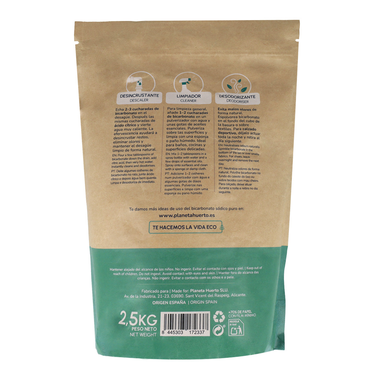 Planeta Huerto Bicarbonato de Sódio 2,5 Kg