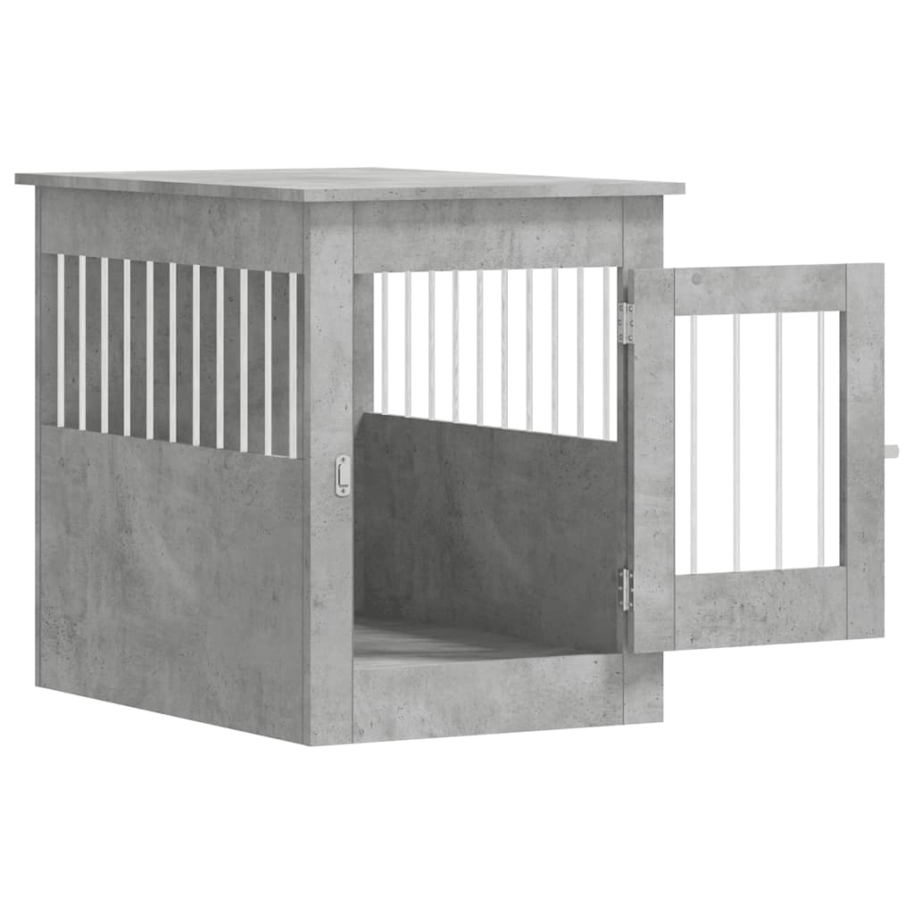 Jaula Para Perros Madera Ingeniería Gris Hormigón 55x80x68 Cm_5