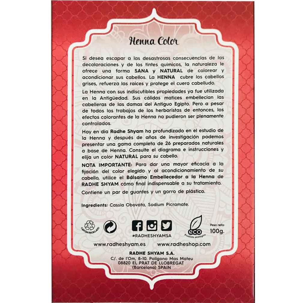 Pó de Henna Mogno Luminoso Radhe Shyam 100g