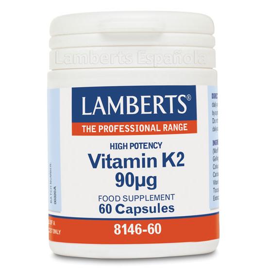 Vitamina K2 90mcg 60 Cápsulas Lamberts