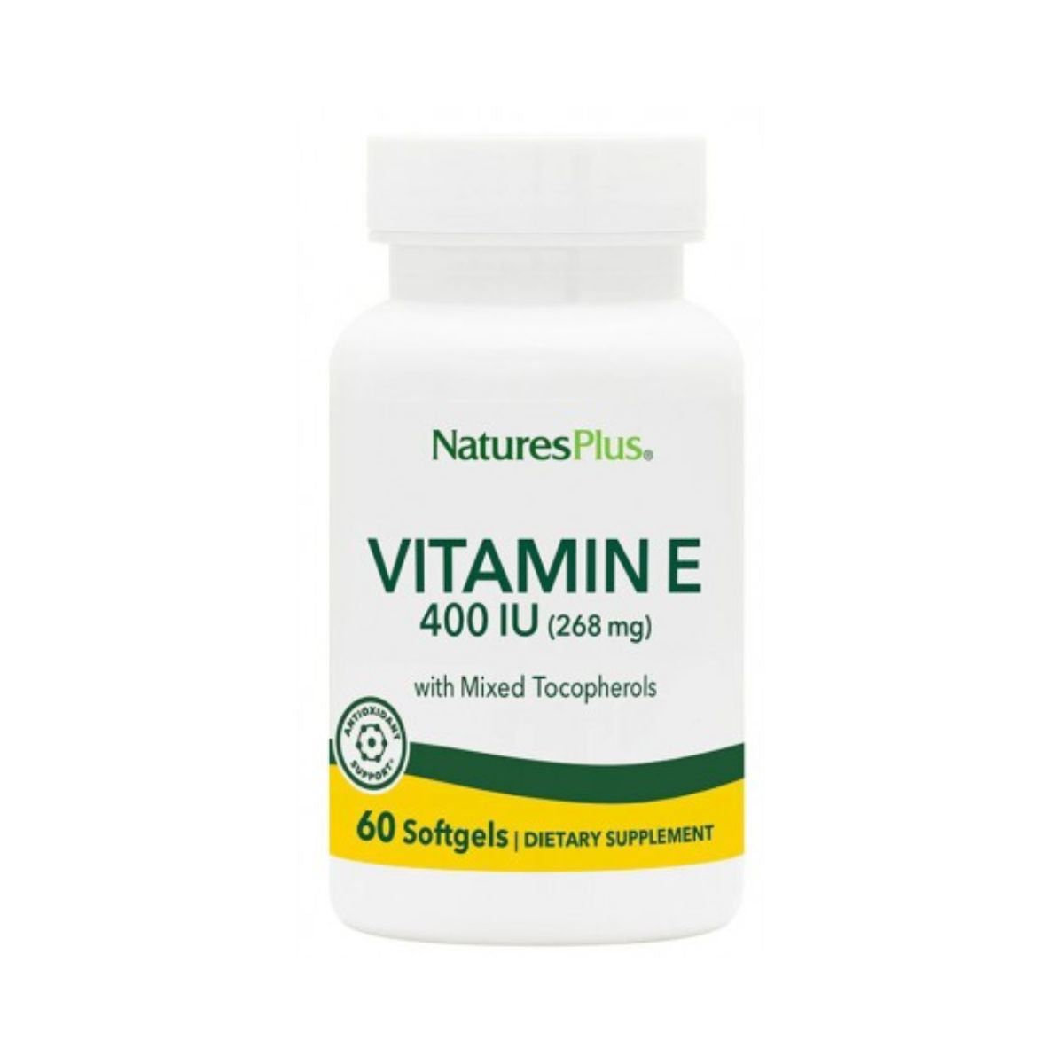 Vitamina E 400 UI Nature's Plus 60 pérolas