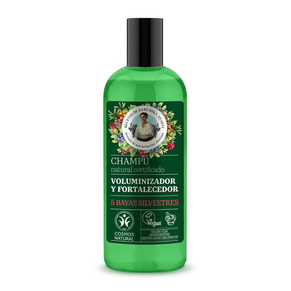 Champô volumizador e fortalecedor natural certificado Agafia Natura Siberica 260 ml