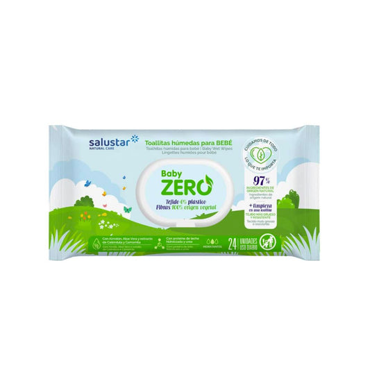 Toalhitas Húmidas Biodegradáveis BabyZero Salustar 24 Unidades