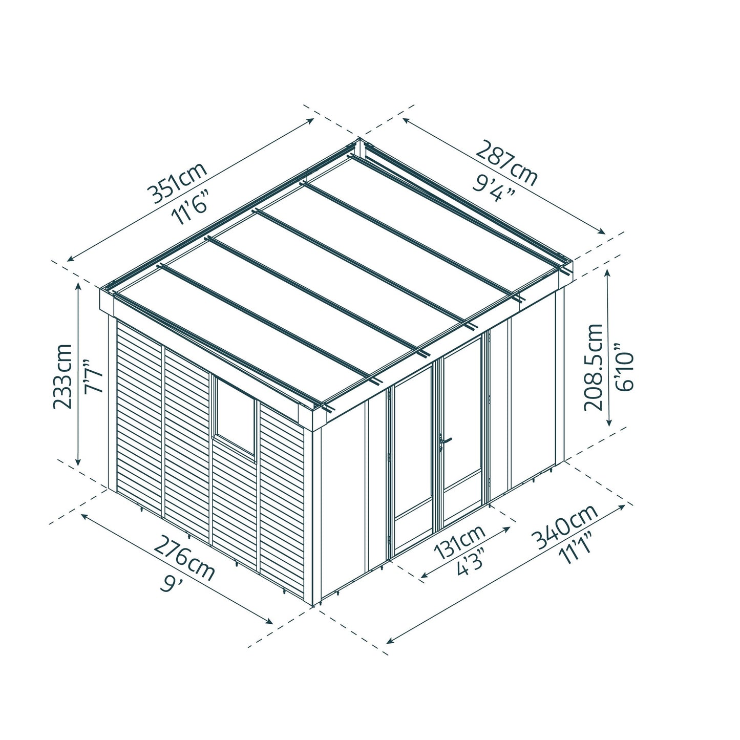 Copenhagen Garden Shed Studio 287x351 cm