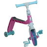 Trotinete infantil rosa Pillu 3 em 1