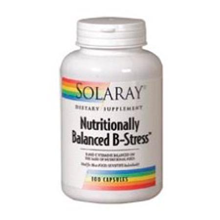 Nutricionalmente equilibrado B stress Solaray, 100 cápsulas