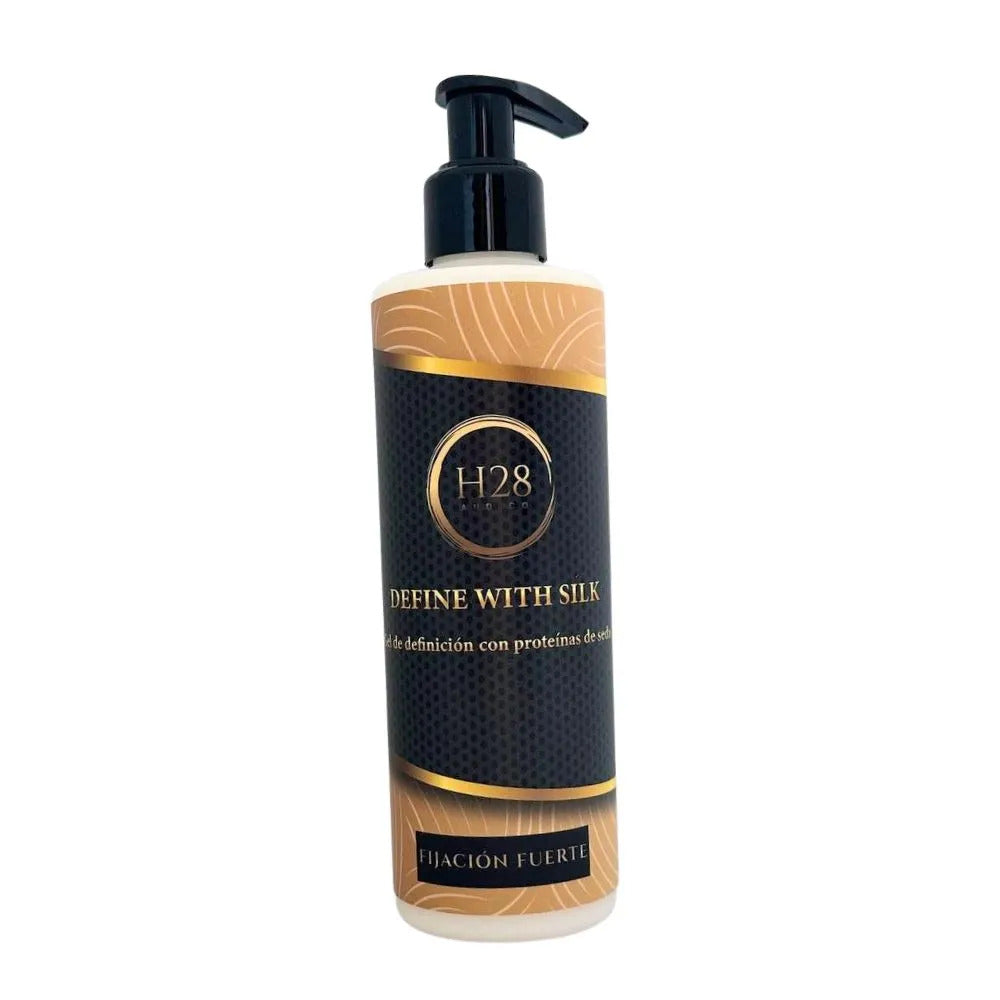 H28 And Co Gel De Definición Define With Silk Gel Fijación Fuerte 250ml_0