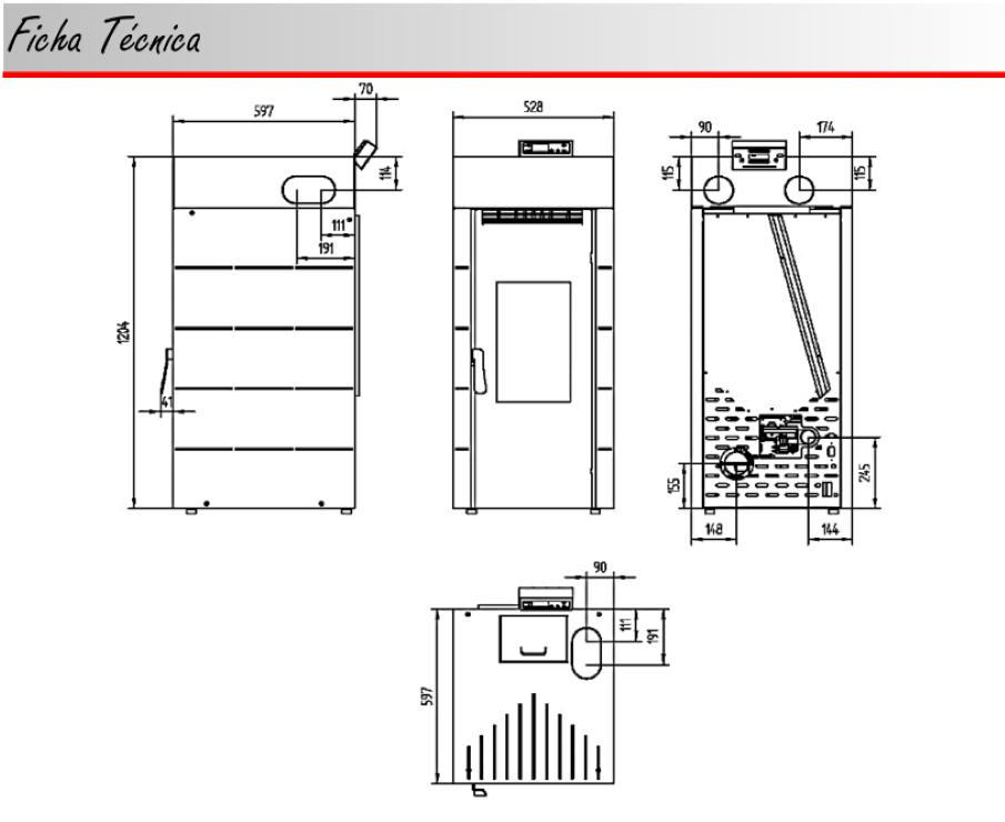 BRICOSOL Estufa de pellets frontal canalizable FM Modelo BP-701 Blanco_3