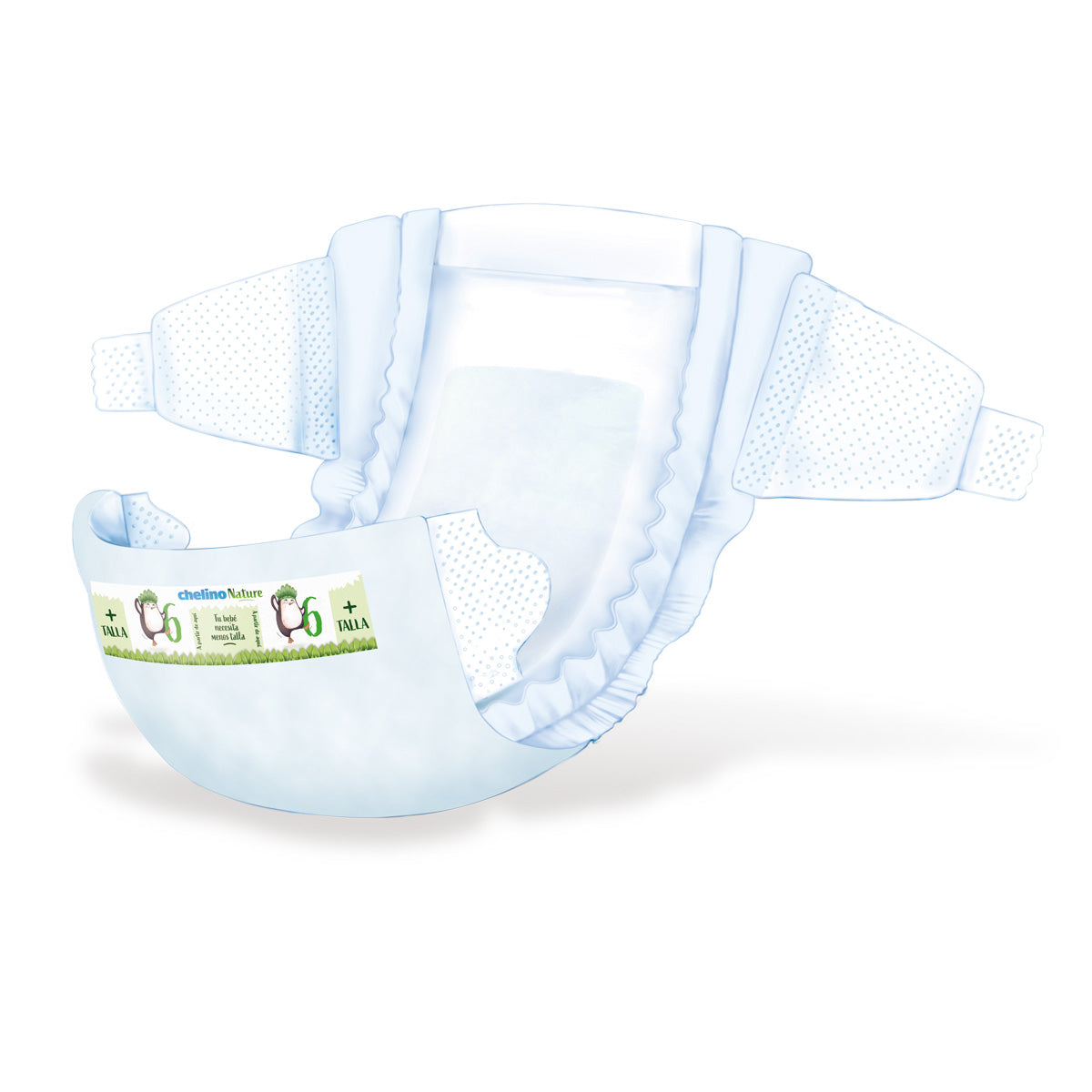 Fraldas Chelino Nature T6 17-28 kg - Embalagem de 108 unidades
