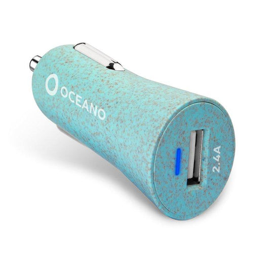 Carregador de viagem de plástico reciclado de 10 W - Carregamento rápido, SBS azul