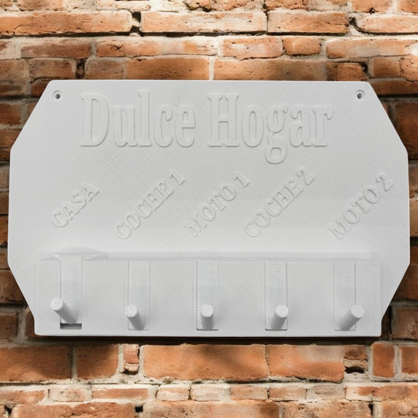 Well Home - Colgador De Llaves De Pared ''dulce Hogar'' Color Blanco._1
