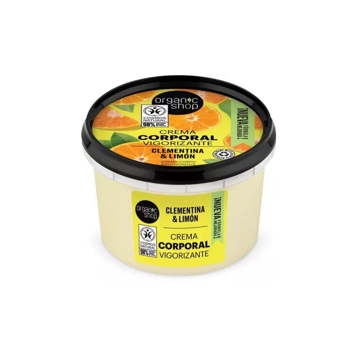 Clementina e Limão Creme Corporal Revigorante, Organic Shop 250 ml