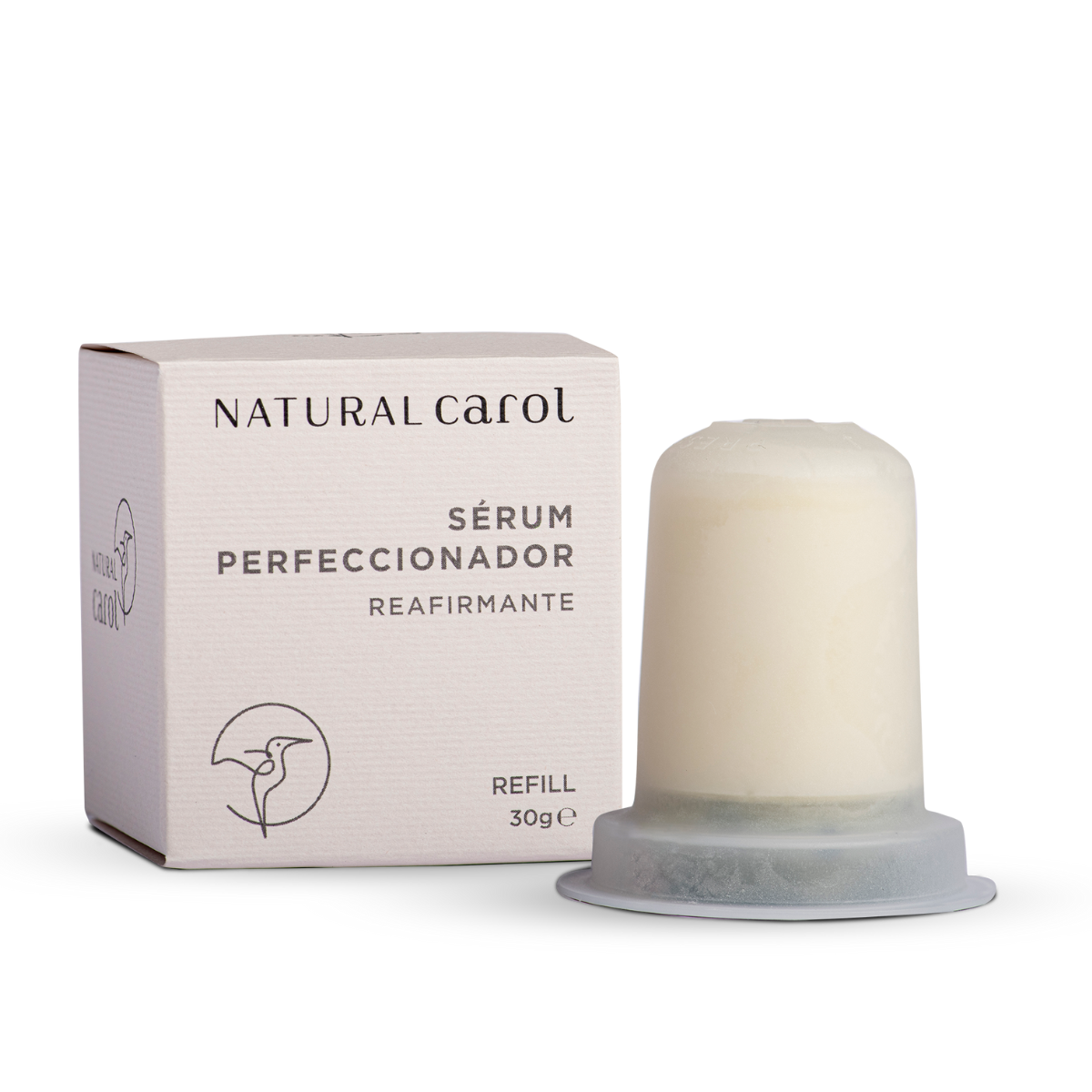 Recarga de sérum facial sólido aperfeiçoador Natural Carol 30 g