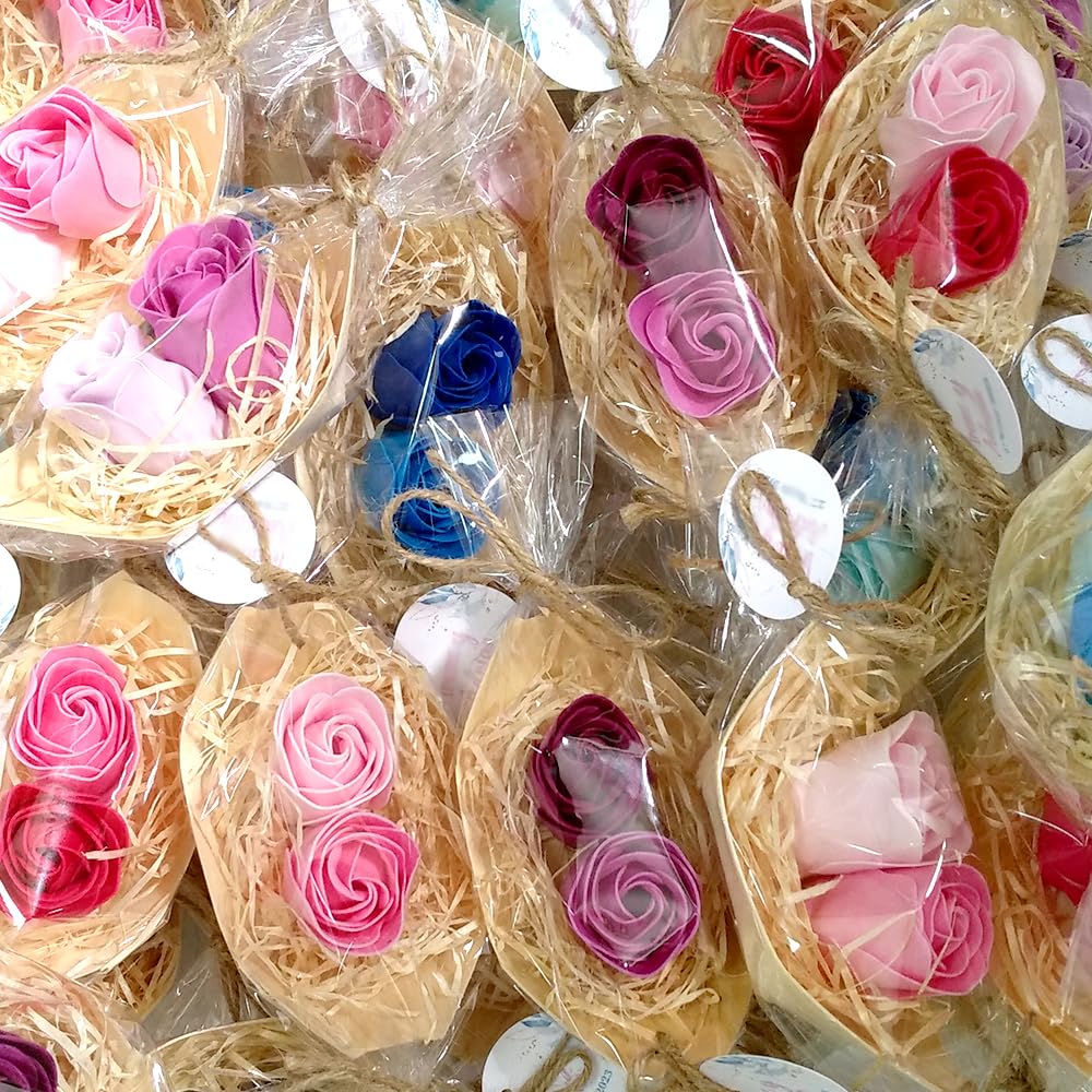 100 Barcas Con Flores Para Regalo Invitados (rosa) - Rosas De Jabón Para Baño Aromático. Detalle Original Para Eventos_5