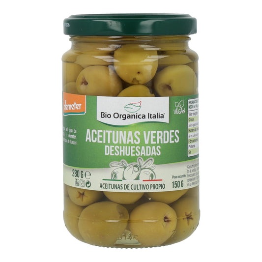 Azeitonas verdes sem caroço Bio Organic Itália 280 gr