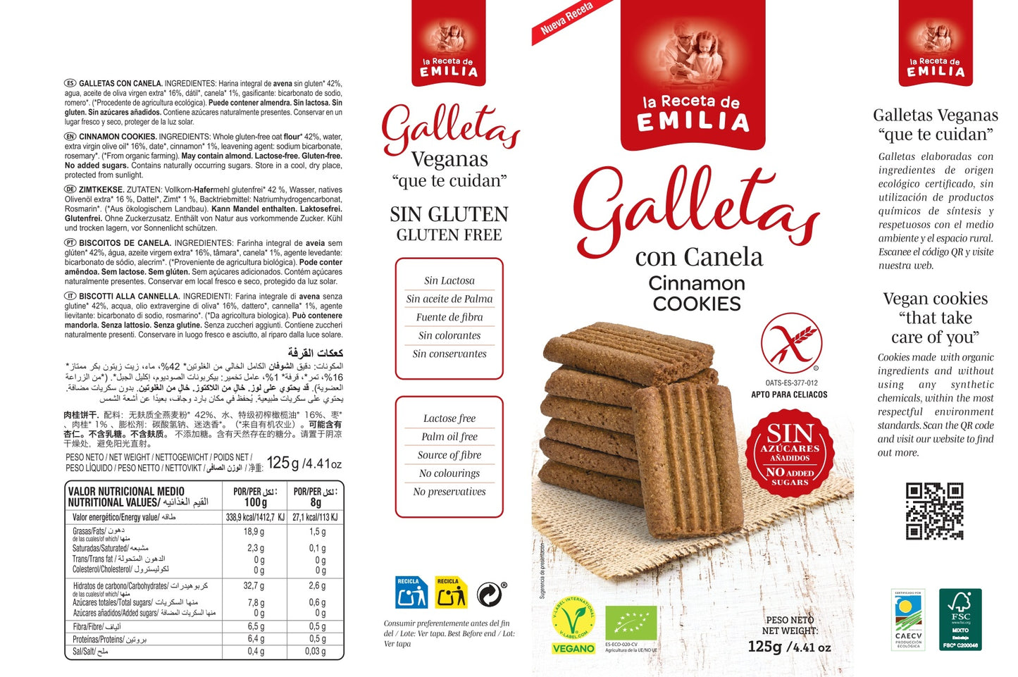 Galletas Con Canela sin Azucares Añadidos 125 Gr._1