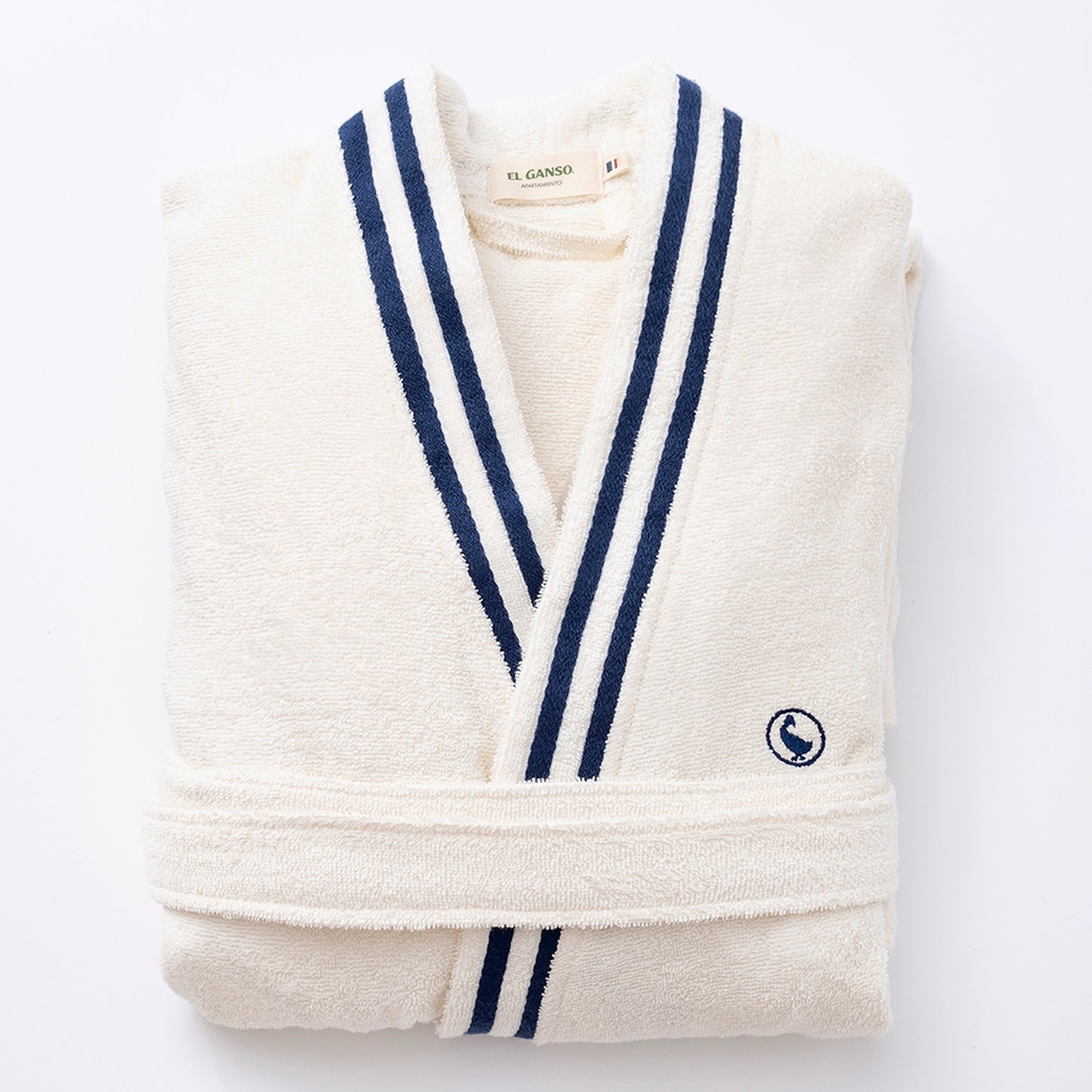 Albornoz Crudo M/l 320gsm 100% Algodón Con Logo Bordado El Ganso_5