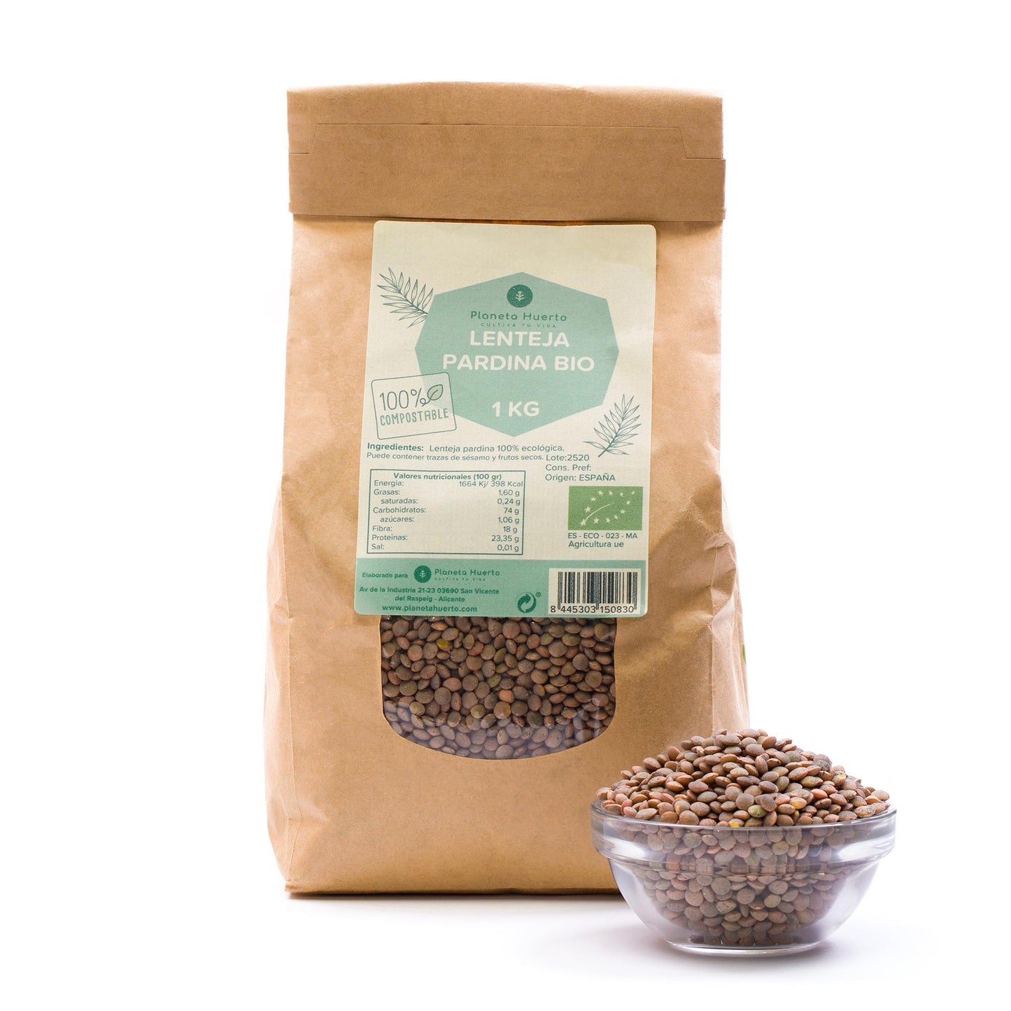 Pardina Lentilha ECO Planeta Huerto 1kg