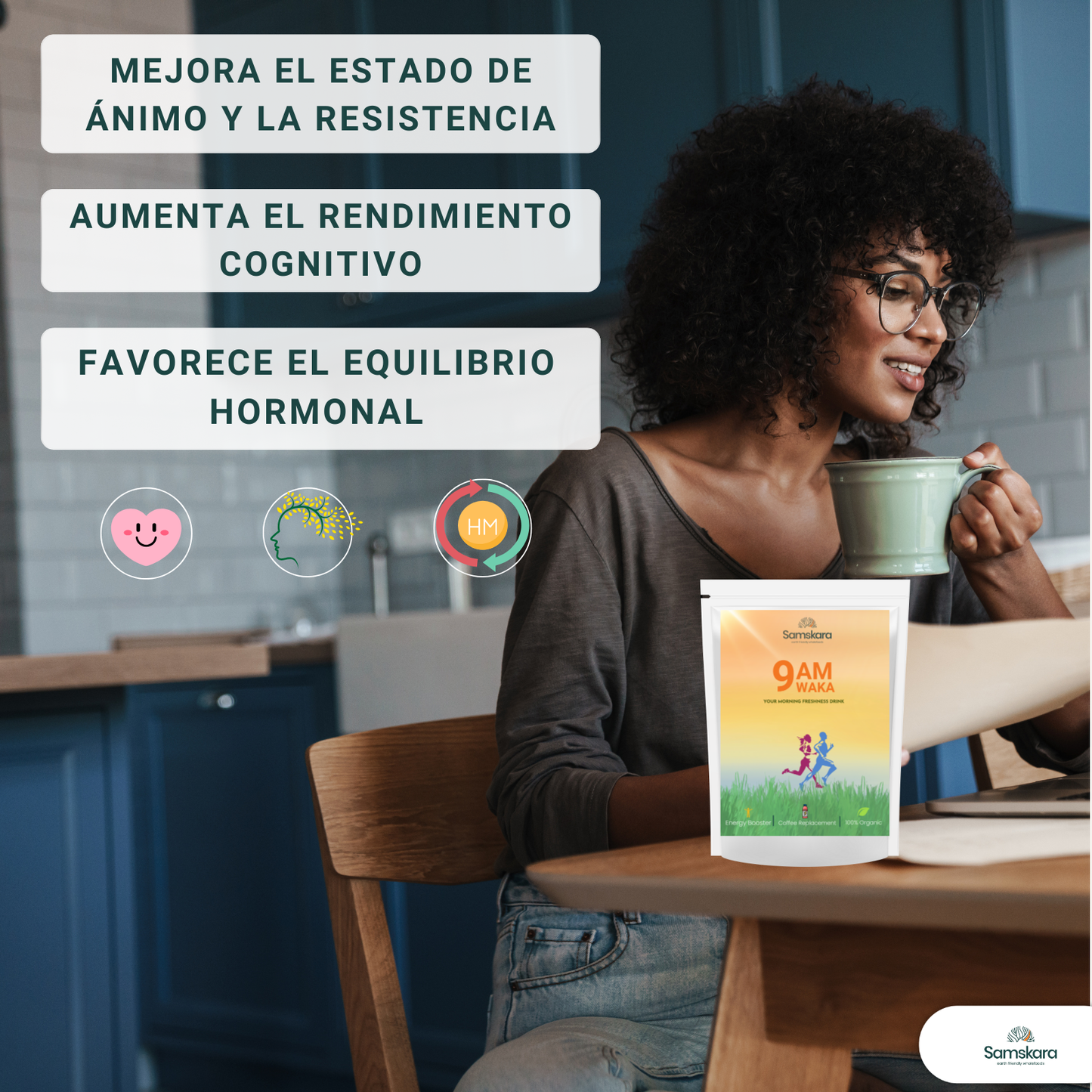 Waka 9 A.m — Mezcla Matutina Superfood Bio - 160g | Superalimento Ecológico Vegano Para Batidos, Smoothies Y Zumos_5
