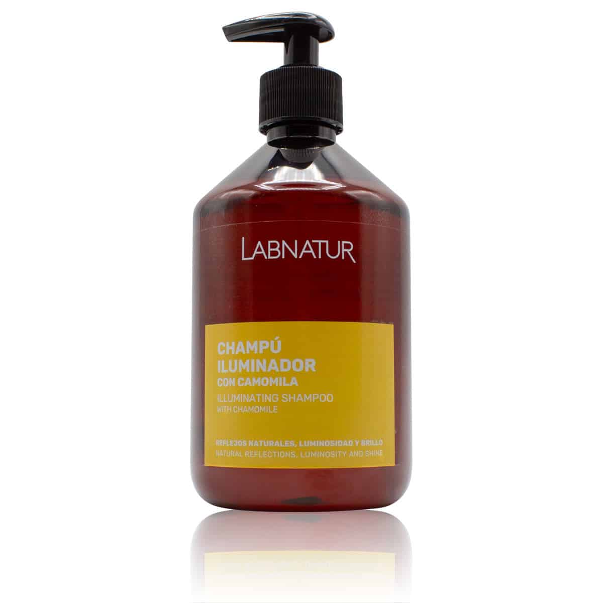Champú Iluminador con Camomila Labnatur 500 ml | Cabello Rubio y con Mechas | Brillo y Reflejos Naturales | Vegano_0
