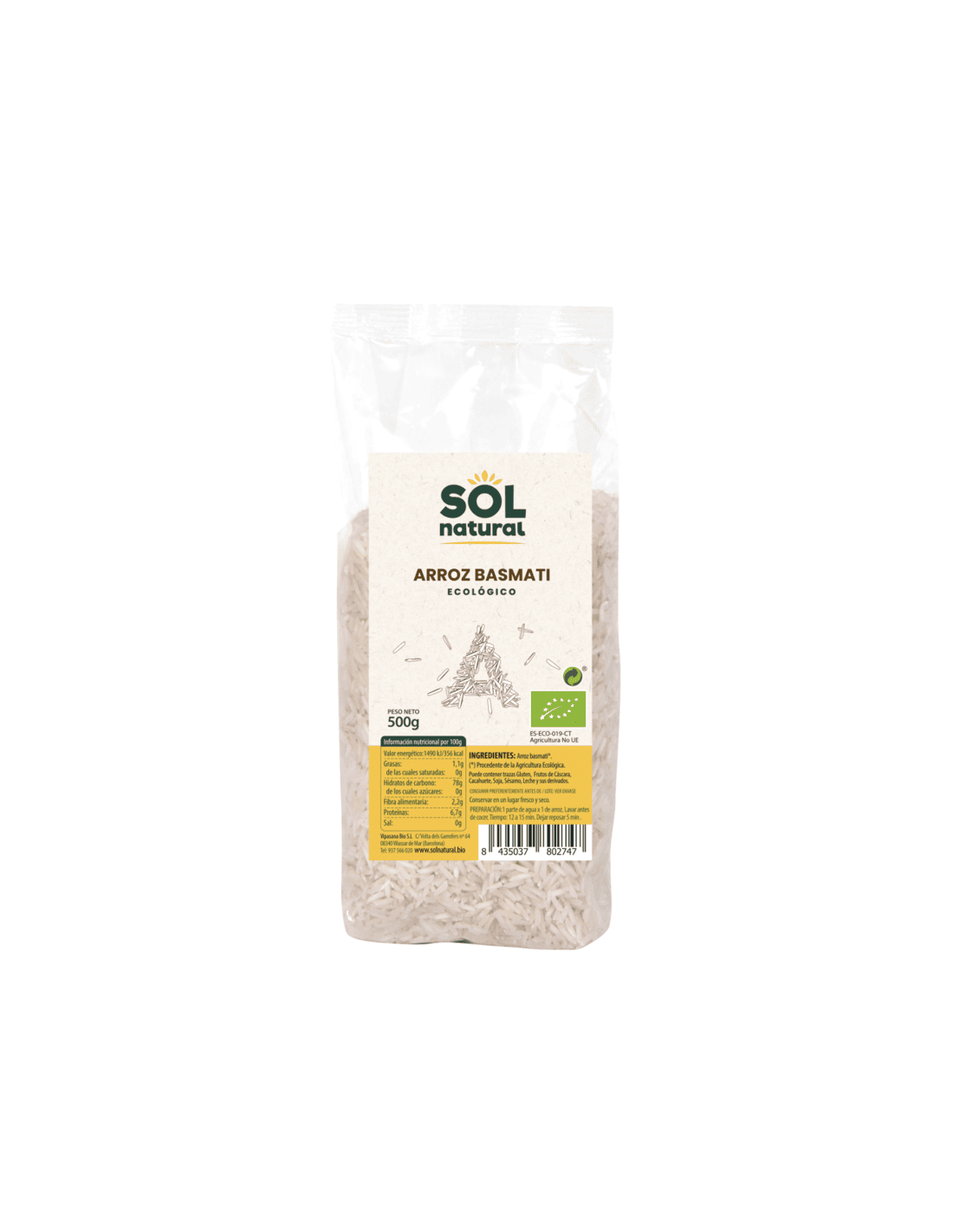 Arroz Basmati Blanco Bio - Sol Natural_0