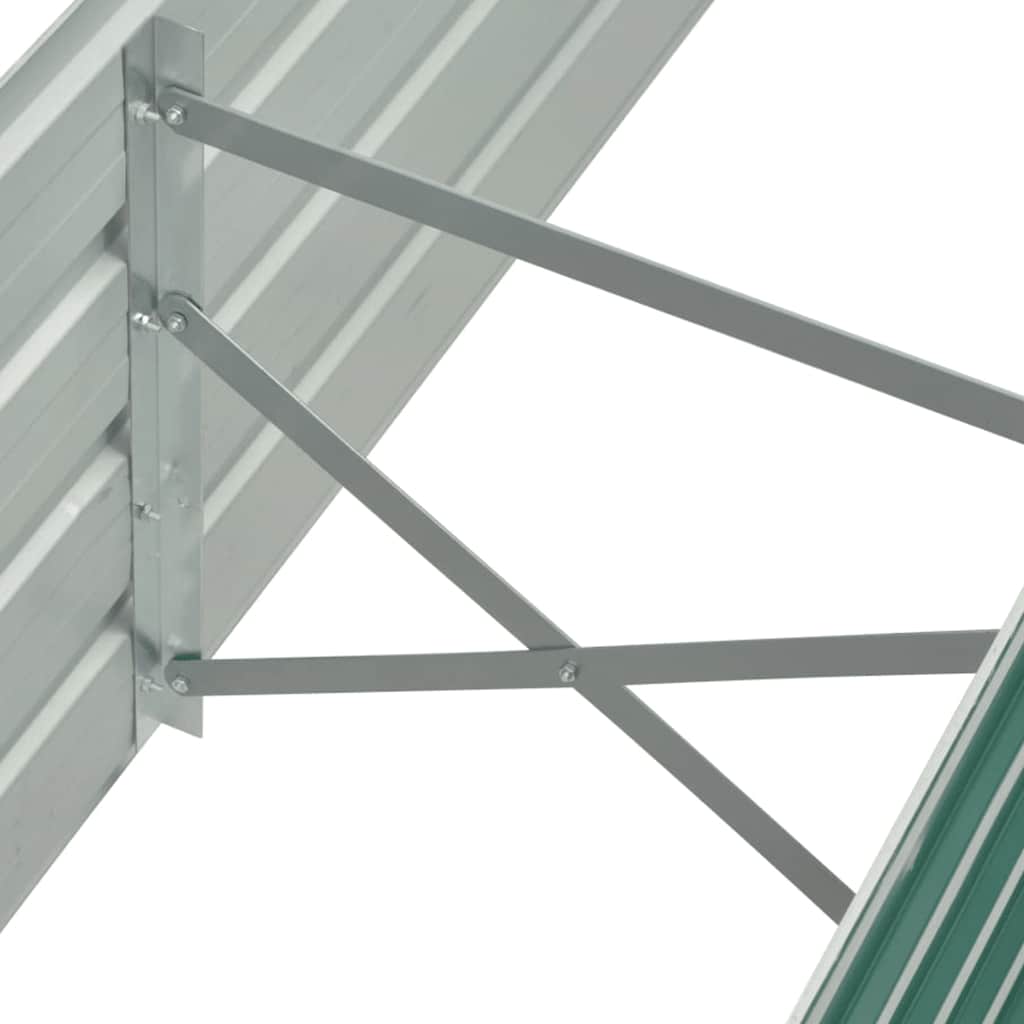 Arriate De Jardín De Acero Galvanizado Verde 160x40x45 Cm_5