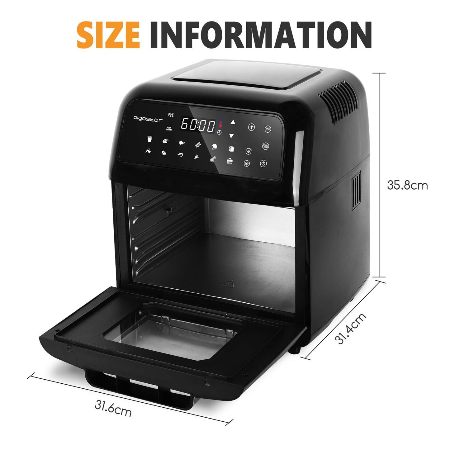 Fritadeira pneumática multifunções Aigostar Master 10L