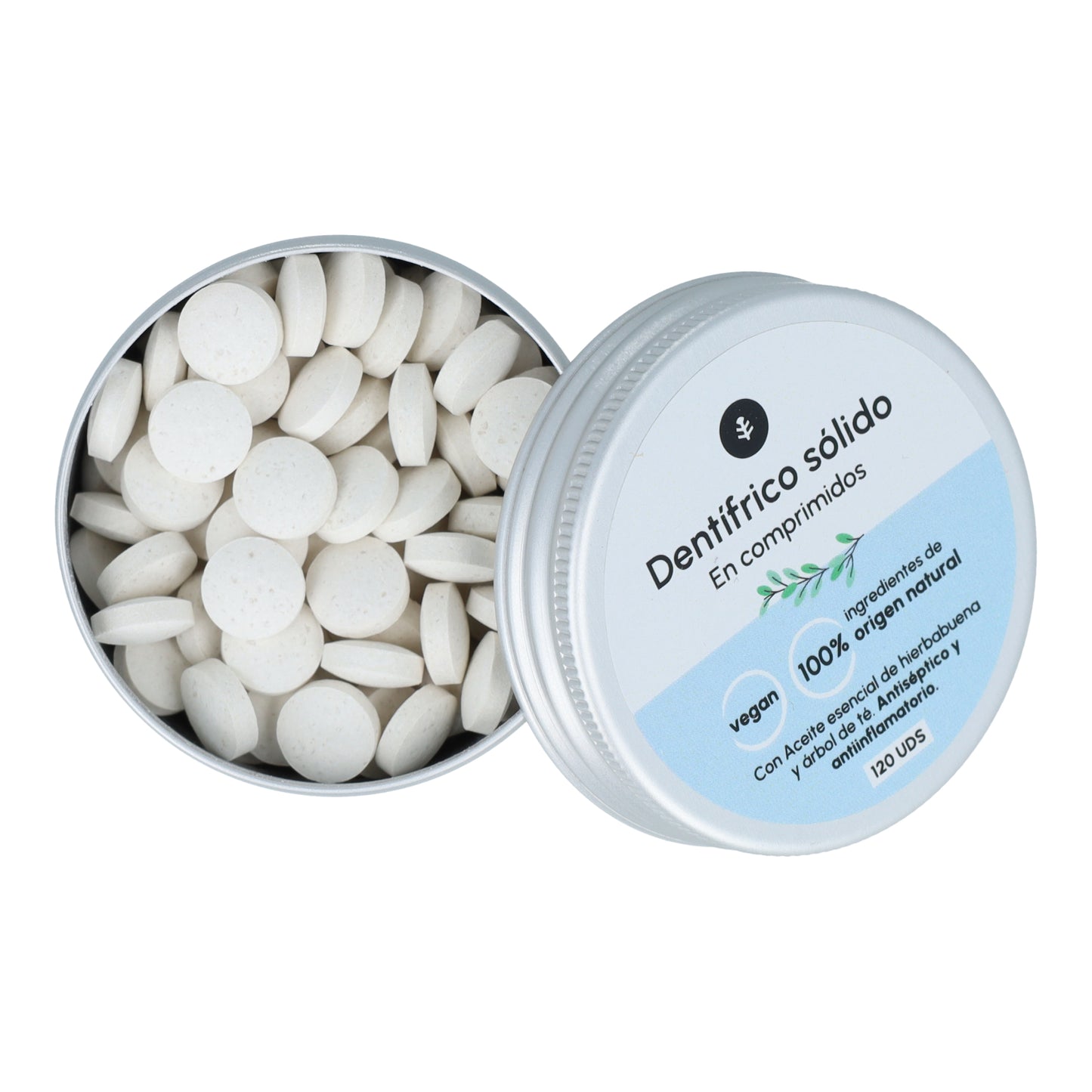 Pasta de dentes sólida sem flúor Planeta Huerto 120 comprimidos