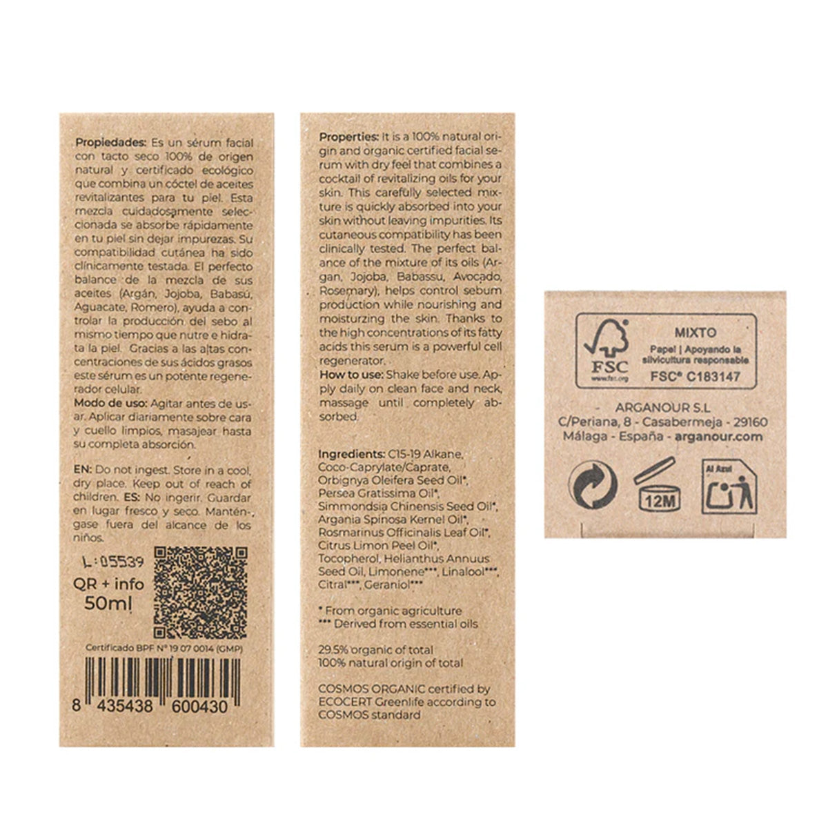 Arganour Sérum Facial Oleoso 12 50ml