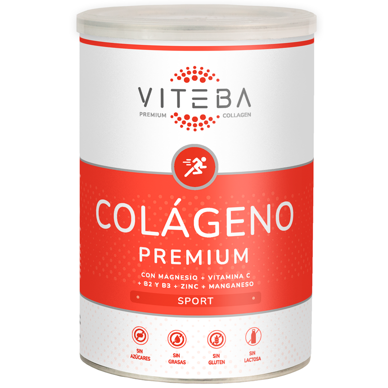 Pack 3 botes Colágeno Hidrolizado Viteba Sport 330 g x 3 + Vit. C + B2 + B3 + Magnesio + Manganeso │ SIN sabor NI olor