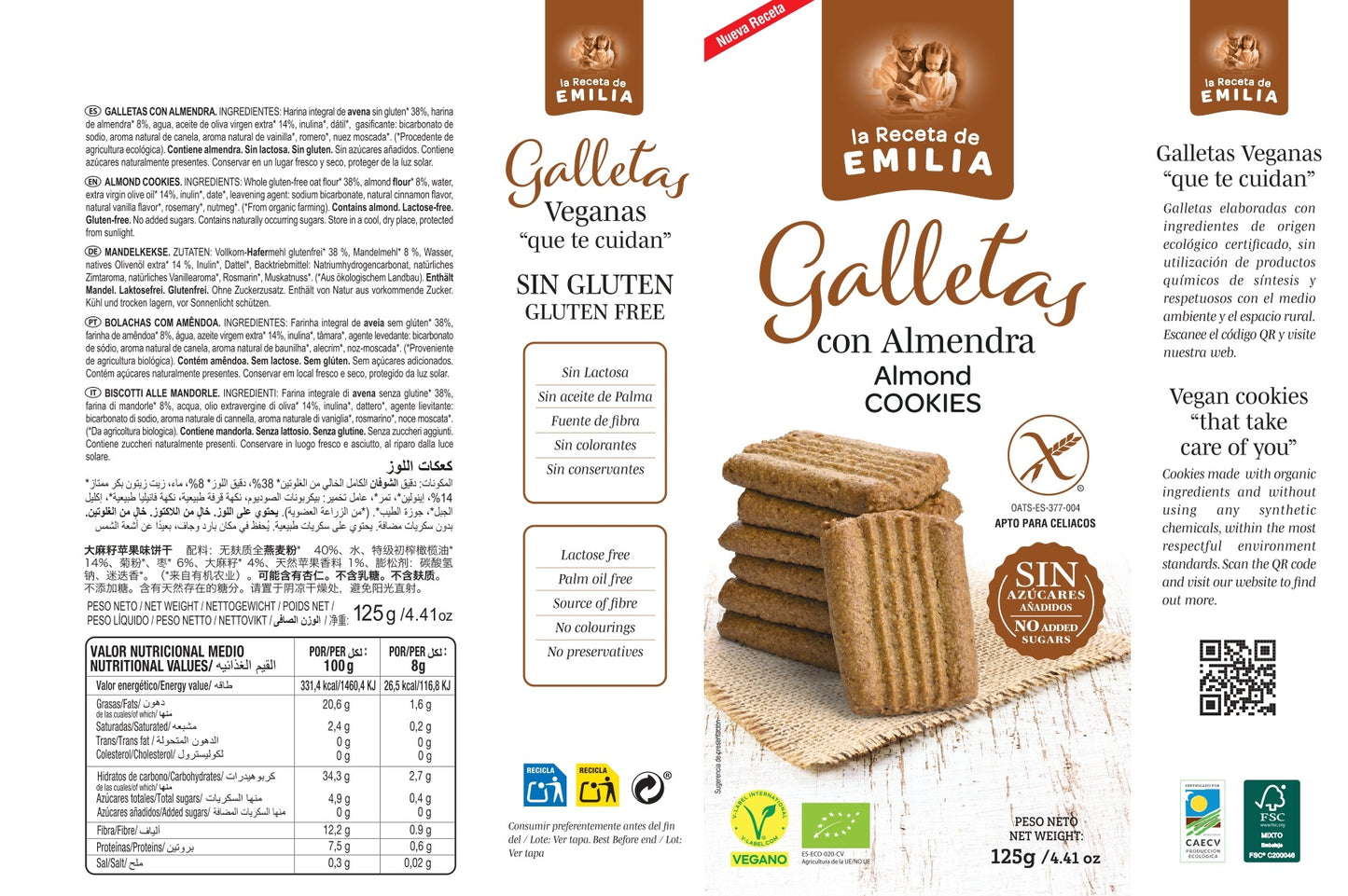 Galletas Con Almendra sin Azucares Añadidos 125gr._1