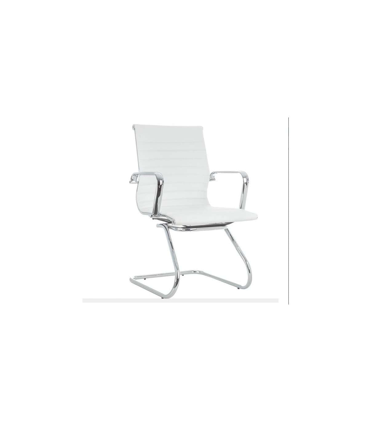 Pack De Dos Sillas Confidente Tapizado En Piel Sintetica Blanco, 57 Cm(ancho) 90 Cm(altura) 61 Cm(fondo)_0