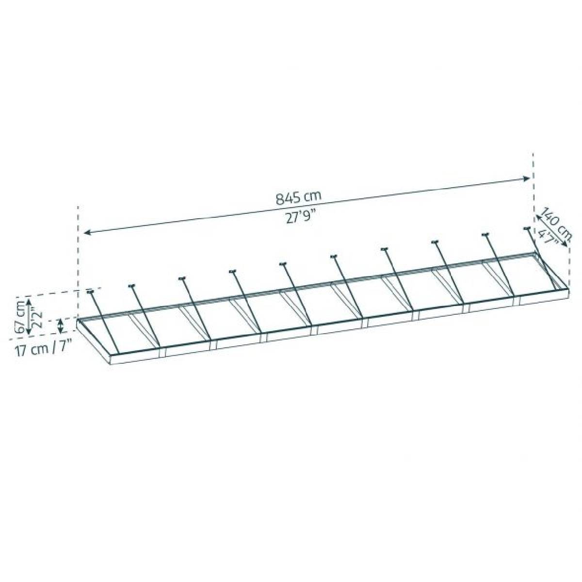 Cobertura de porta Sophia XL 140x845 cm opala Canopia